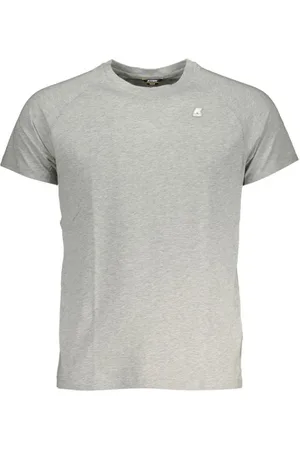 K-Way Tops, Heren, Grijs, S, Katoen, Grijze Katoenen Heren T-shirt