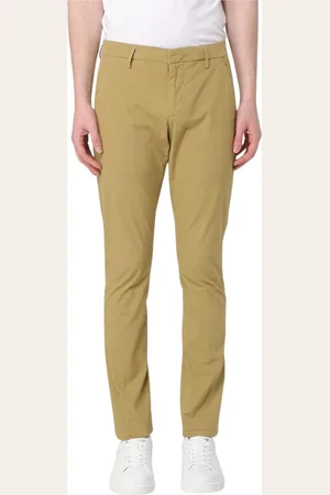 Dondup Broeken, Heren, Geel, W33, Blauwe relaxte chino