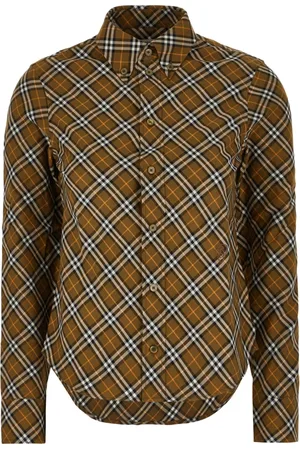 Burberry Blouses & Shirts, Dames, Groen, S, Katoen, Stijlvolle Overhemden Collectie