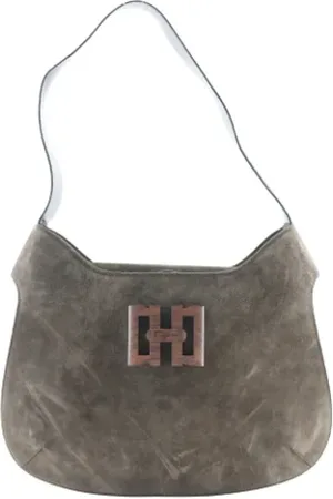 Salvatore Ferragamo Pre-owned, Dames, Bruin, ONE Size, Leer, Tweedehands leren schoudertassen