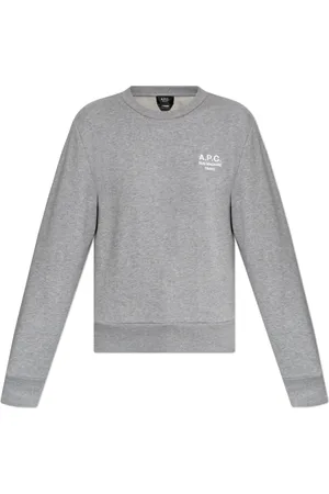 A.P.C. Sweatshirts & Hoodies, Dames, Grijs, XS, Katoen, Sweatshirt met geborduurd logo