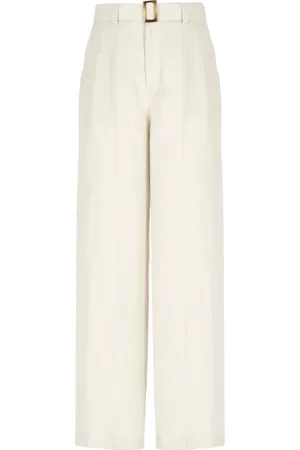 Woolrich Broeken, Dames, , W29, Linnen, Linnen Viscose Broek Riem Vrouw