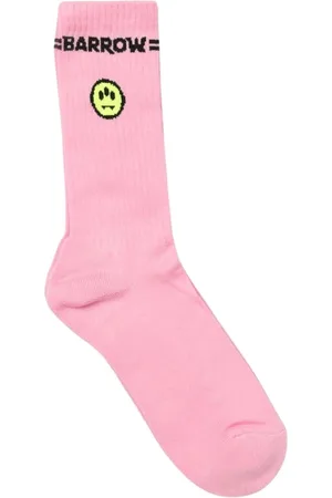 BARROW Ondergoed, Heren, Roze, ONE Size, Katoen, Smiley Face Roze Sokken
