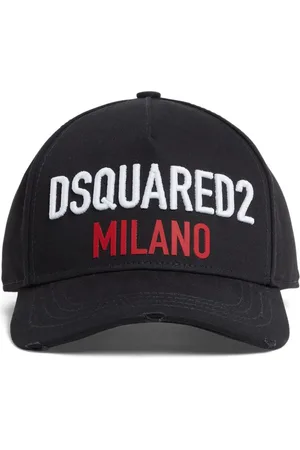 Dsquared2 Accessoires, Heren, Zwart, ONE Size, Katoen, Fashion Scarfs Collection Cap