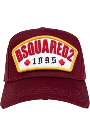 Dsquared2 Accessoires, Heren, Rood, ONE Size, Katoen, Baseball Cap