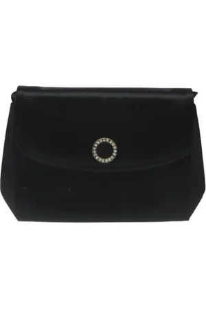Salvatore Ferragamo Pre-owned, Dames, Zwart, ONE Size, Pre-owned Satin shoulder-bags