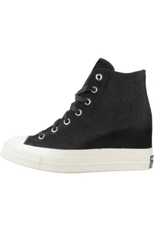 Converse Schoenen, Dames, Zwart, 40 EU, Wig Platform Sneakers