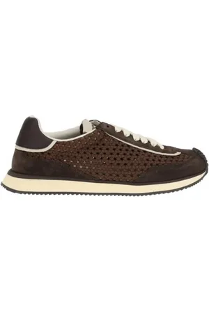 Dolce & Gabbana Schoenen, Heren, Bruin, 42 1/2 EU, Moderne geweven sneakers met antislip zool