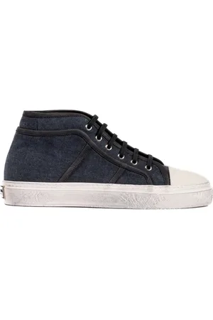 Dolce & Gabbana Schoenen, Heren, Blauw, 42 EU, Vintage Mid-Top Sneakers Made in Italy