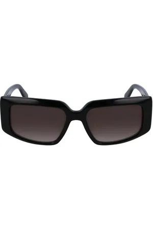 Liu Jo Accessoires, unisex, Zwart, ONE Size, Zwarte Acetaat Zonnebril Rechthoekig Glas