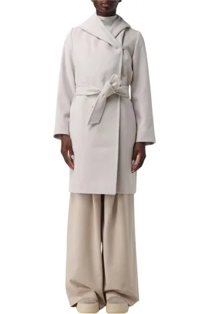 Max Mara Mantels, Dames, , S, Oranje Hooded Kamelenharen Jas