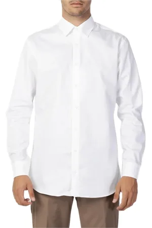 SELECTED Overhemden, Heren, Wit, M, Katoen, Witte Katoenen Knoopshirt