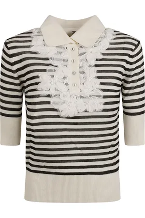 ERMANNO SCERVINO Tops, Dames, Veelkleurig, M, Katoen, Stijlvolle Polo Shirts Collectie