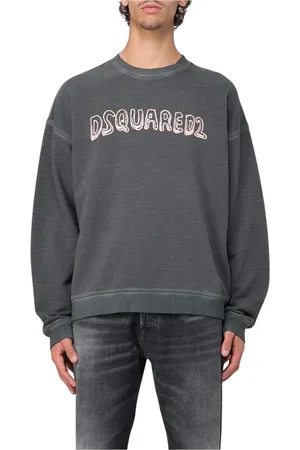 Dsquared2 Sweatshirts & Hoodies, Heren, Grijs, XL, Elegante Grijze Crewneck Sweater