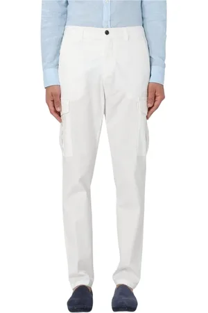 ELEVENTY Broeken, Heren, Wit, W32, Stijlvolle Cargo Broek met Zakken