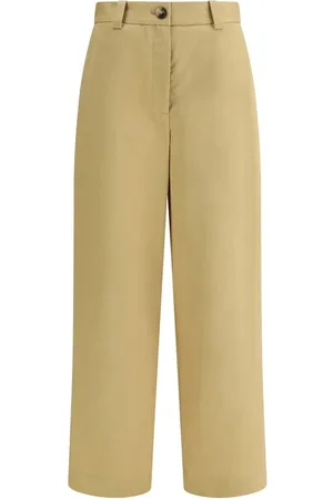 Khaite Broeken, Dames, , XS, Leer, Moderne Wijde Broek