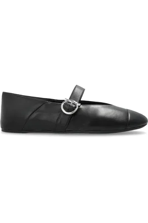 Salvatore Ferragamo Schoenen, Dames, Zwart, 36 1/2 EU, Leer, Leren balletflats
