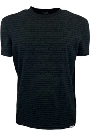 Dsquared2 Tops, Heren, Zwart, L, Katoen, Casual Katoenen T-Shirt