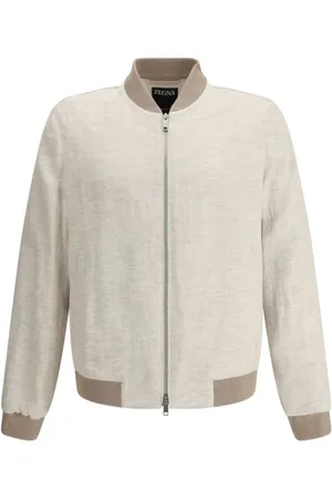 Ermenegildo Zegna Jassen, Heren, Wit, S, Linnen, Linnen Oasi Jas