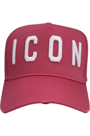 Dsquared2 Accessoires, Dames, Roze, ONE Size, Katoen, Roze Baseball Cap met Icon Borduursel