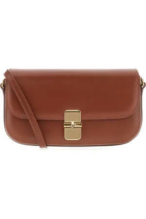 A.P.C. Tassen, Dames, Bruin, ONE Size, Leer, Schoudertassen voor stijlvolle looks