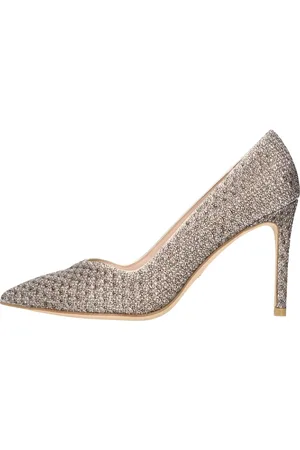 Stuart Weitzman Schoenen, Dames, Grijs, 38 1/2 EU, Leer, Met hak grijs