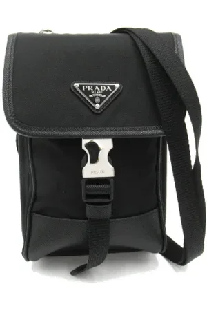 Prada Pre-owned, Heren, Zwart, ONE Size, Leer, Pre-owned Leather prada-bags