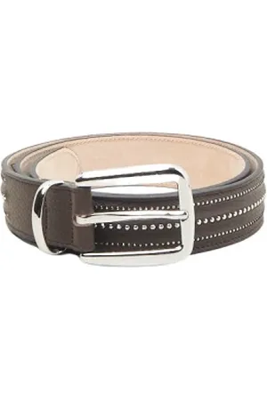 PESERICO SIGN Accessoires, Dames, Bruin, 85 CM, Echt leren riem met Punto Luce