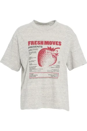 Golden Goose Tops, Dames, Grijs, M, Grijze T-shirt met Stijlvolle Details