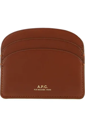 A.P.C. Accessoires, Dames, Bruin, ONE Size, Leren kaarthouder