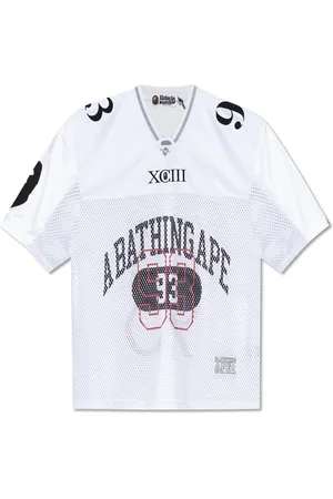 A Bathing Ape Tops, Heren, Wit, L, Kanten T-shirt met print