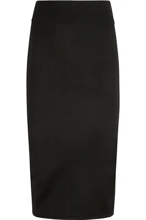 Patou Rokken, Dames, Zwart, S, Zwarte geribbelde rok met rits