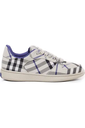 Burberry Schoenen, Dames, Veelkleurig, 37 EU, Katoen, Vintage Check Print Sneakers