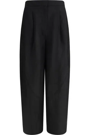 LARDINI Broeken, Dames, Zwart, S, Linnen, Ballon Linnen Broek