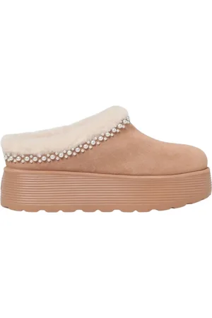 Stuart Weitzman Schoenen, Dames, , 40 EU, Suède, Shearling Platform Klomp in