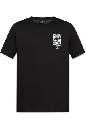 Paul Smith Tops, Heren, Zwart, XL, Katoen, T-shirt met kleurrijke print