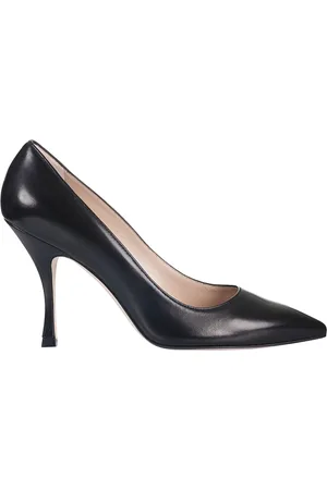 Stuart Weitzman Schoenen, Dames, Zwart, 35 EU, Leer, Zwarte leren pumps