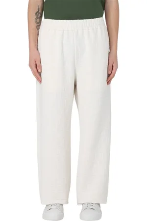 Fendi Broeken, Heren, Wit, S, Geometrisch Patroon Broek