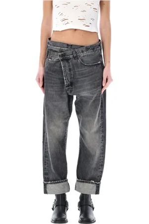R13 Jeans, Dames, Zwart, W25, Katoen, Leyton Casual Jeans