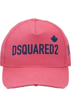 Dsquared2 Accessoires, unisex, Roze, ONE Size, Katoen, Baseballpet met Contrast Logo