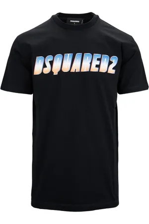 Dsquared2 Tops, Heren, Zwart, XL, Katoen, Slip-On T-Shirt met Glitter