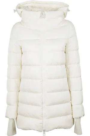 HERNO Jassen, Dames, Wit, S, Wol, Elegante witte jas voor vrouwen