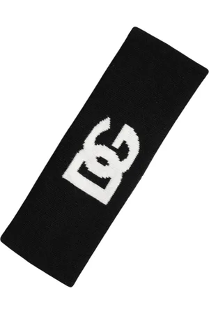 Dolce & Gabbana Accessoires, unisex, Zwart, ONE Size, Kasjmier, Kasjmier Gebreide Hoofdband Hoed Zwart Wit
