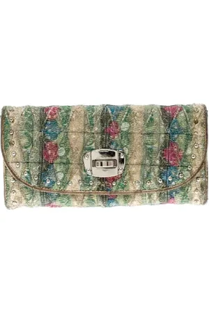 Miu Miu Pre-owned, Dames, Veelkleurig, ONE Size, Leer, Pre-owned Fabric wallets