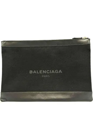 Balenciaga Pre-owned, Dames, Zwart, ONE Size, Pre-owned Canvas clutches