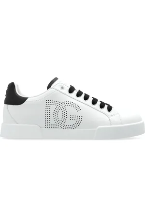 Dolce & Gabbana Schoenen, Dames, Wit, 37 1/2 EU, Leer, Portofino sneakers