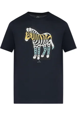 Paul Smith Tops, Heren, Blauw, 3Xl, Katoen, T-shirt met kleurrijke print