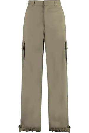 OFF-WHITE Broeken, Dames, , 2Xl, Polyester, Cargo Broek met Technische Stof