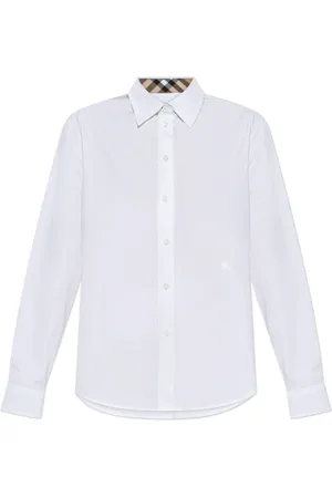 Burberry Blouses & Shirts, Dames, Wit, 3Xs, Katoen, Shirt met logo