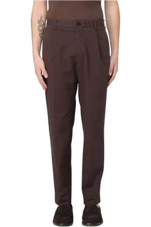 Incotex Broeken, Heren, Bruin, XL, Bruine Stijlvolle Casual Broeken voor Mannen
